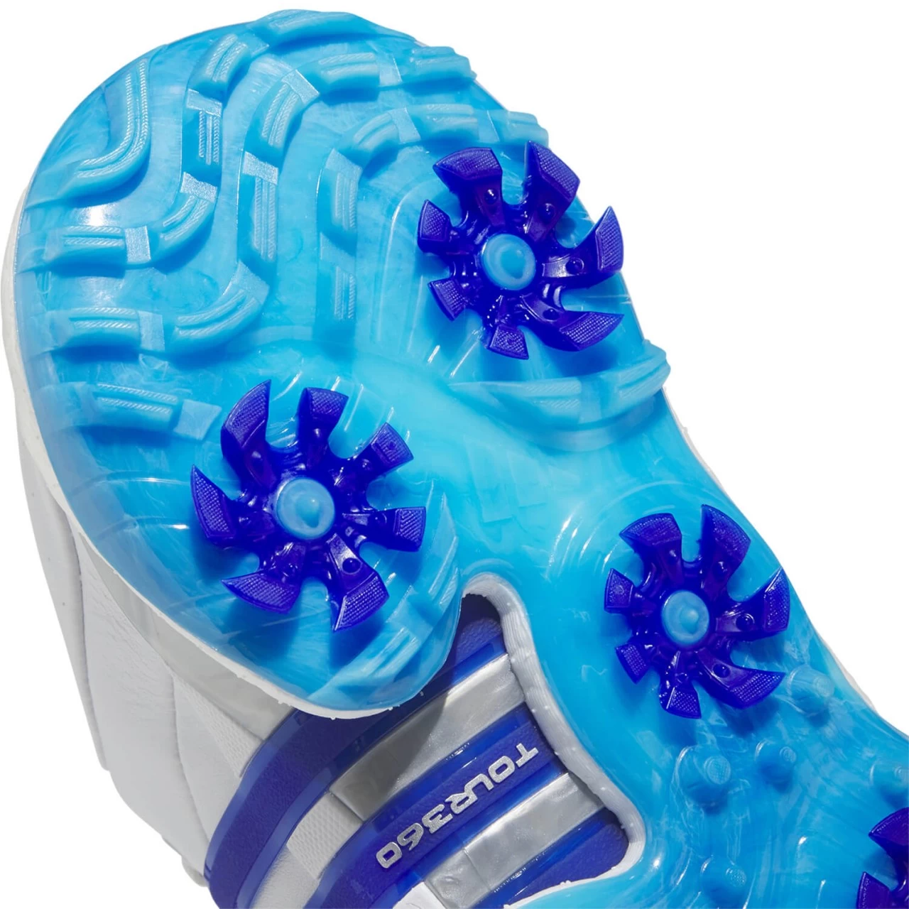Adidas Golfschuh Tour360 22, Weiß/blau 4 Adidas Golfschuh Tour360 22, Weiß/blau – Bild 4