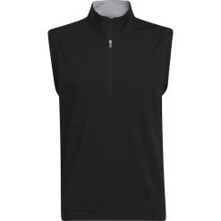 Adidas Polo Elevated 1/4-Zip, ärmellos, Schwarz