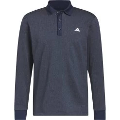 Adidas Polo Heather, Langarm, Navy