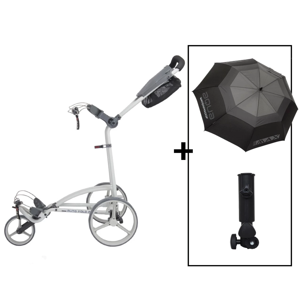 BIG MAX Golftrolley Autofold FF, Weiß/grau 1 BIG MAX Golftrolley Autofold FF, Weiß/grau