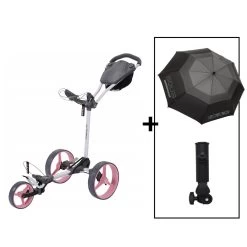 BIG MAX Golftrolley Blade Trio, Weiß/pink