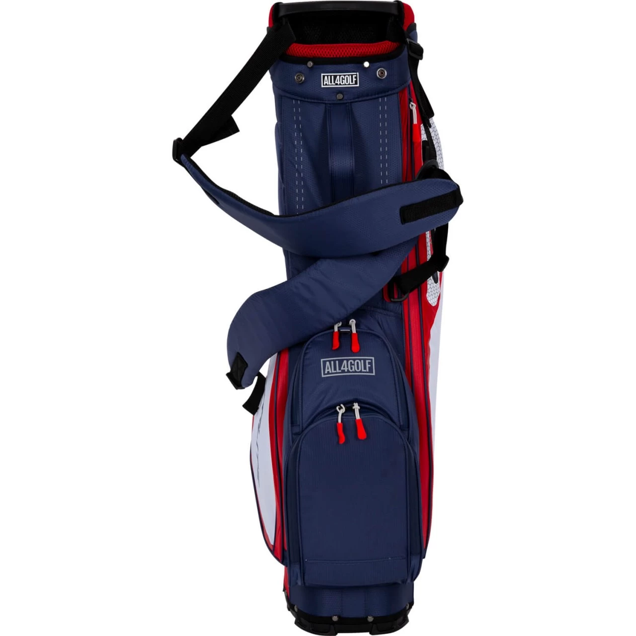 BIG MAX Standbag Xtralite Mit All4Golf Logo, Weiß/navy/rot 2 BIG MAX Standbag Xtralite Mit All4Golf Logo, Weiß/navy/rot – Bild 2