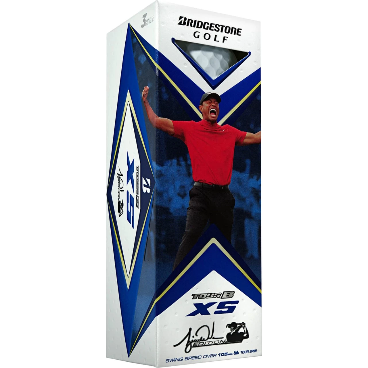 Bridgestone Tour B XS Tiger Edition Golfbälle, Weiß 2 Bridgestone Tour B XS Tiger Edition Golfbälle, Weiß – Bild 2