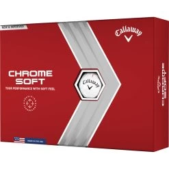 Professioneller Golfshop 3 Callaway Chrome Soft Golfbälle - 12er Pack, Weiß