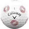 Callaway Chrome Soft Truvis Swirl Golfbälle - 12er Pack, Weiß/rot