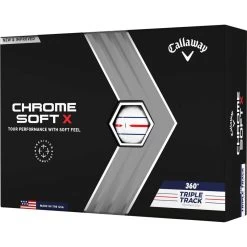 Callaway Chrome Soft X 360 Triple Track Golfbälle-12er Pack, Weiß