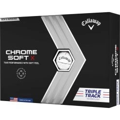 Professioneller Golfshop 5 Callaway Chrome Soft X TripleTrack Golfbälle - 12er Pack, Weiß