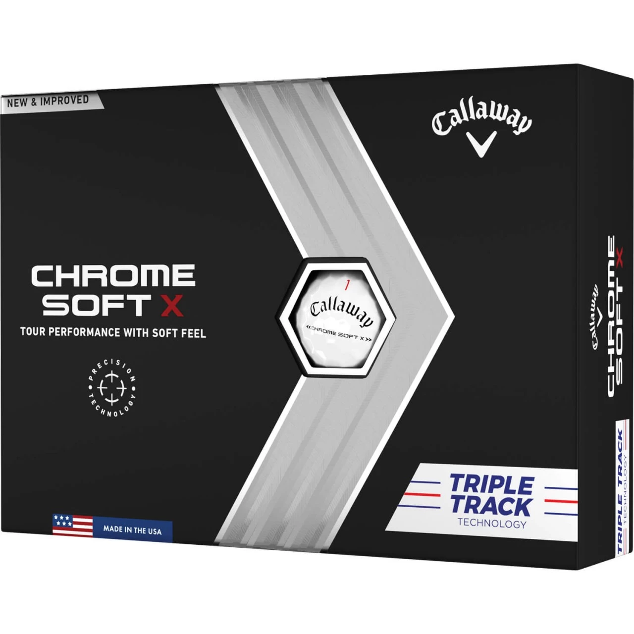 Callaway Chrome Soft X TripleTrack Golfbälle - 12er Pack, Weiß 1 Callaway Chrome Soft X TripleTrack Golfbälle - 12er Pack, Weiß