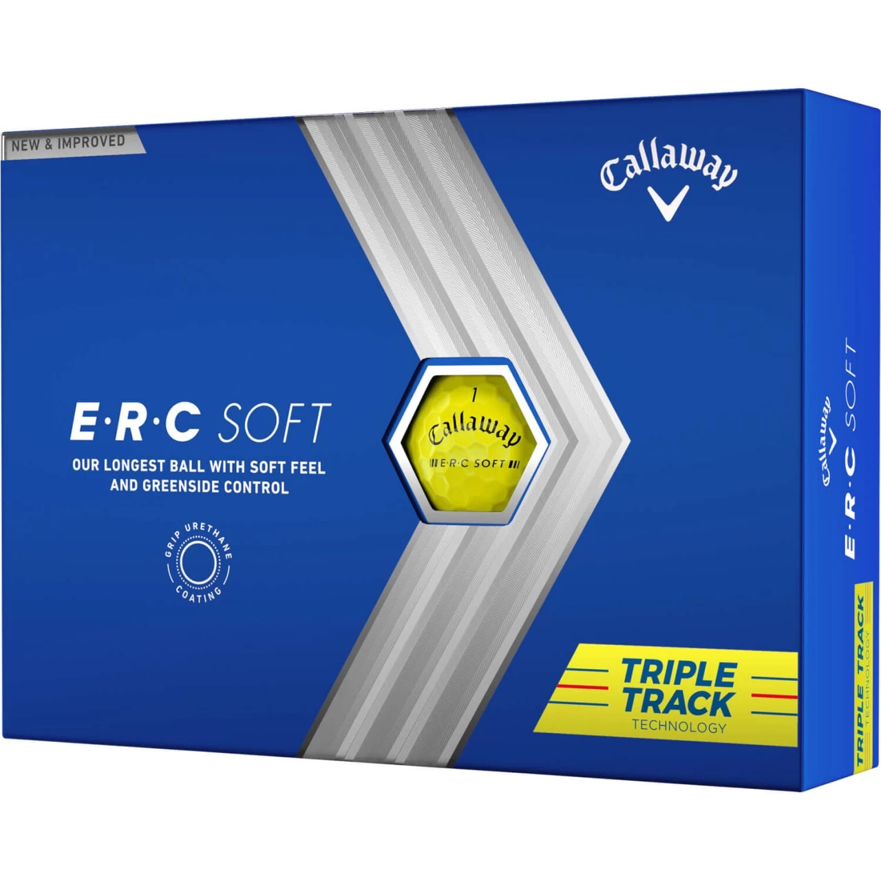 Callaway ERC Soft Triple Track 23 Golfbälle - 12er Pack, Gelb 1 Callaway ERC Soft Triple Track 23 Golfbälle - 12er Pack, Gelb