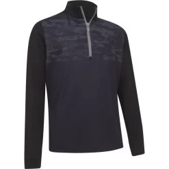 Callaway Pullover 1/4-Zip Camo, Schwarz