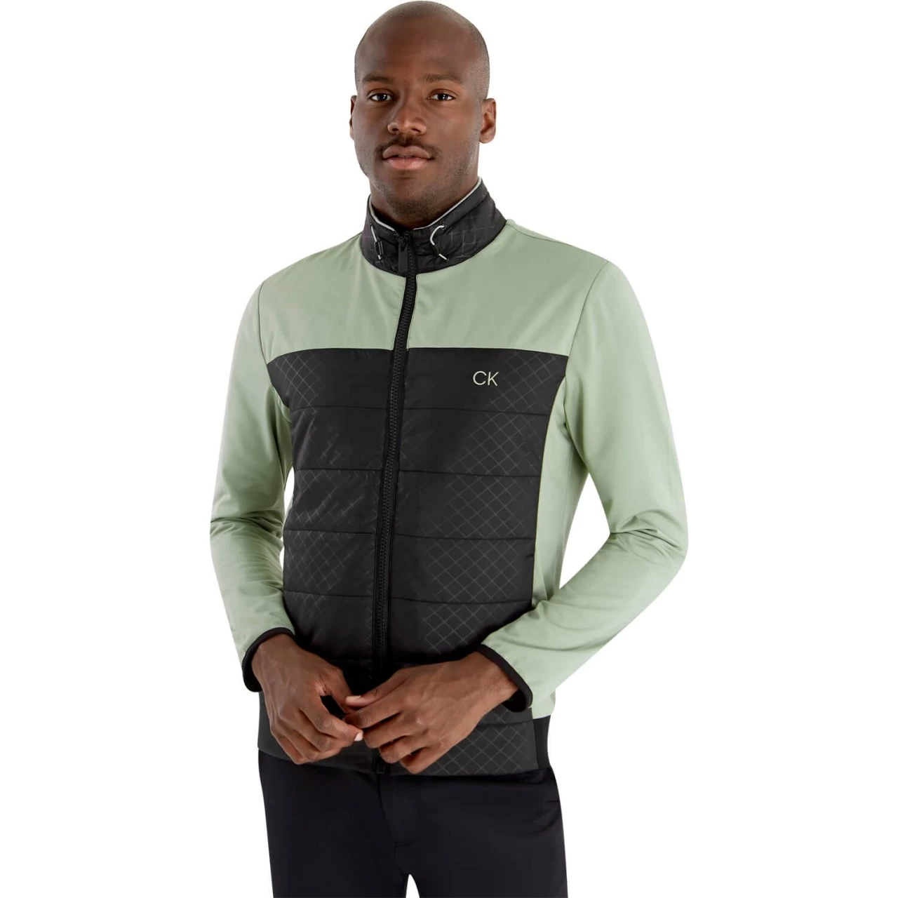 Calvin Klein Golf Jacke Malden Hybrid, Schwarz/beige 1 Calvin Klein Golf Jacke Malden Hybrid, Schwarz/beige