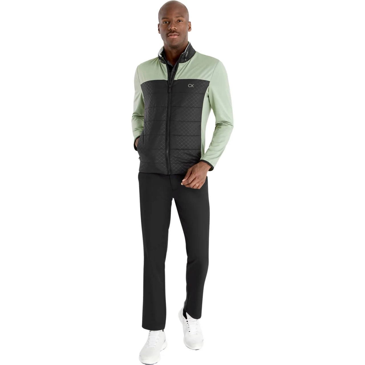 Calvin Klein Golf Jacke Malden Hybrid, Schwarz/beige 4 Calvin Klein Golf Jacke Malden Hybrid, Schwarz/beige – Bild 4