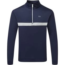 Calvin Klein Golf Midlayer Chest Stripe, Half-Zip, Navy