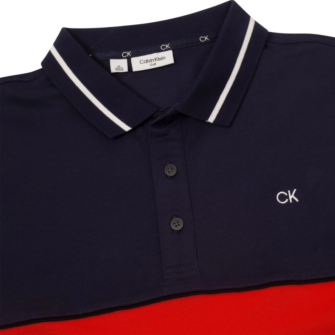Calvin Klein Golf Polo Marshall, Blau/orange 3 Calvin Klein Golf Polo Marshall, Blau/orange – Bild 3