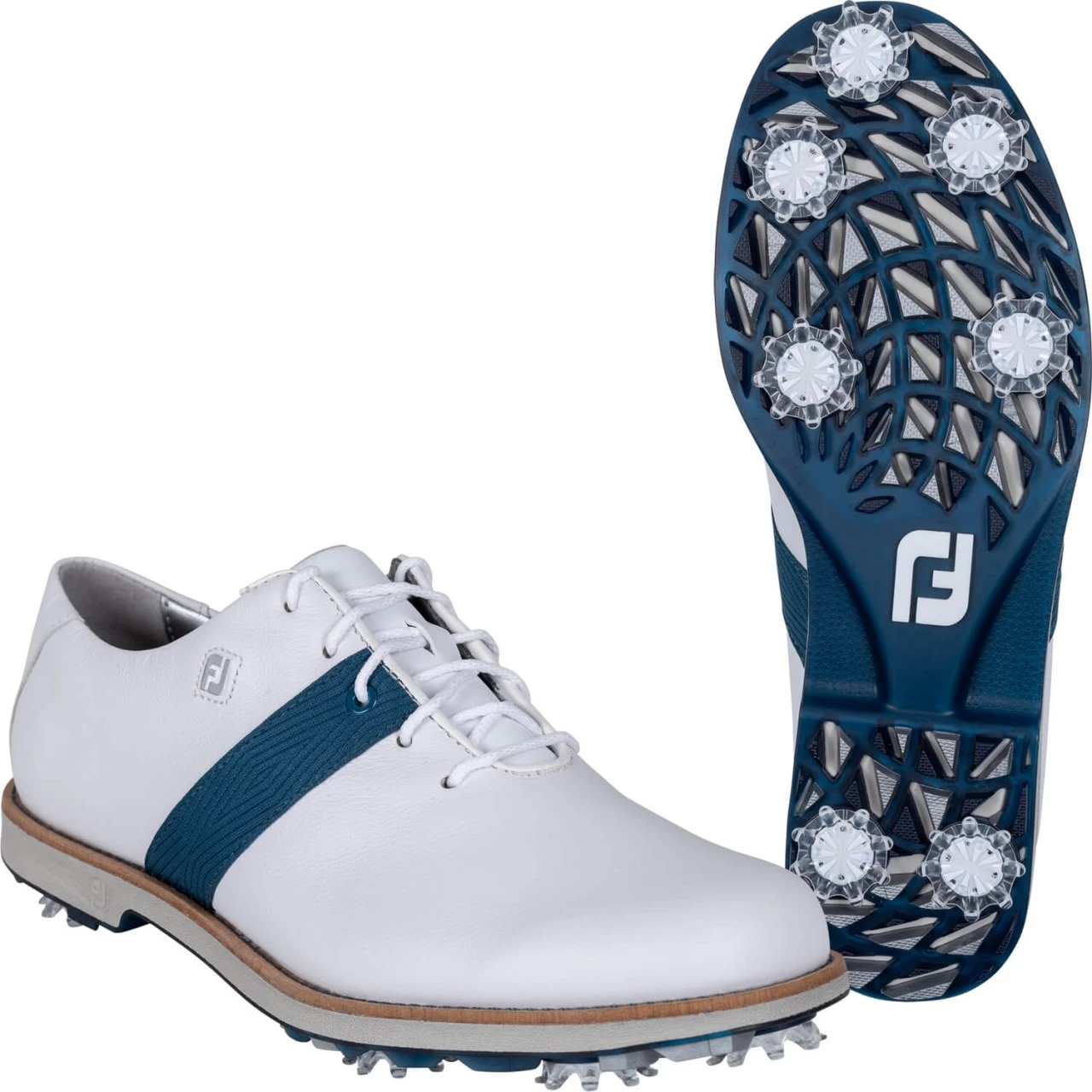 FootJoy Golfschuh Premiere Series, Weiß/blau 2 FootJoy Golfschuh Premiere Series, Weiß/blau – Bild 2