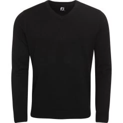 FootJoy Pullover Wool Blend V-Neck, Schwarz