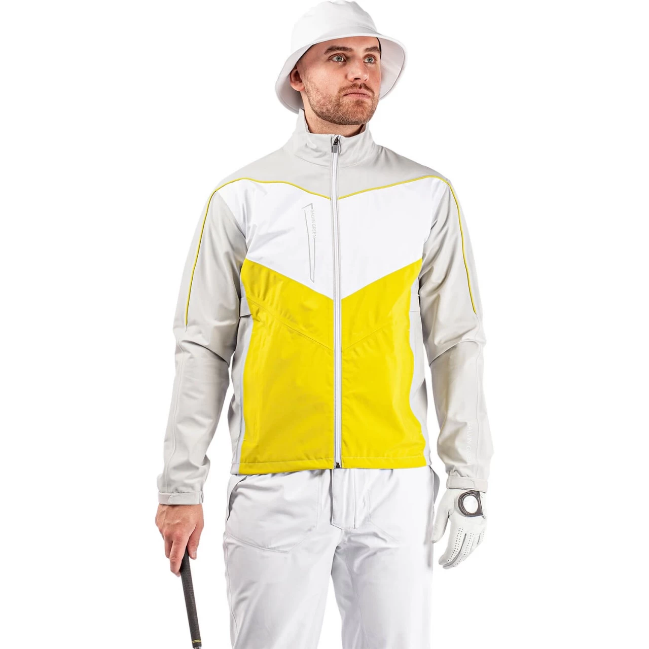 Galvin Green Jacke Armstrong, Hellgrau/lime/weiß 3 Galvin Green Jacke Armstrong, Hellgrau/lime/weiß – Bild 3