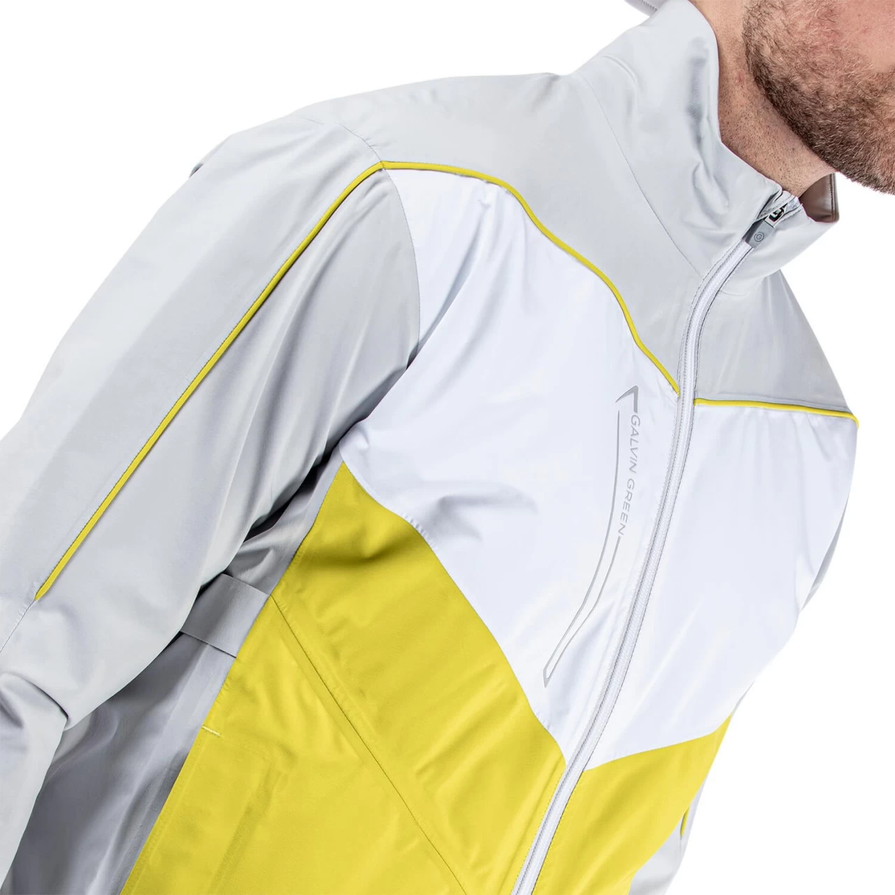 Galvin Green Jacke Armstrong, Hellgrau/lime/weiß 5 Galvin Green Jacke Armstrong, Hellgrau/lime/weiß – Bild 5