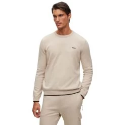 HUGO BOSS Pullover Rallo, Beige