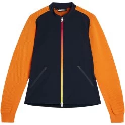 J.Lindeberg J. LINDEBERG Jacke Rolf Hybrid Knit, Navy/orange
