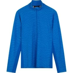 J.Lindeberg J. LINDEBERG Layer Luka Print Half-Zip Mid, Blau/hellblau