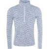 J.Lindeberg J. LINDEBERG Layer Luka Print Half-Zip Mid, Weiß/schwarz