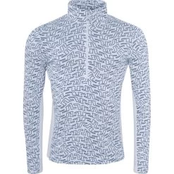 J.Lindeberg J. LINDEBERG Layer Luka Print Half-Zip Mid, Weiß/schwarz
