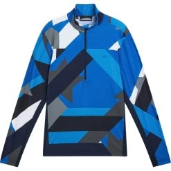 J.Lindeberg J. LINDEBERG Midlayer Luke Print Half Zip, Blau