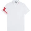 J.Lindeberg J. LINDEBERG Polo Heath Regular Fit, Weiß/rot