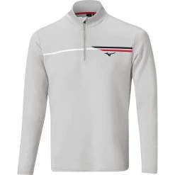 Mizuno Layer Breeze T-Stripe 1/4-Zip, Grau