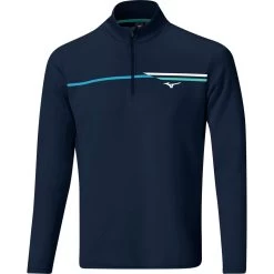 Mizuno Layer Breeze T-Stripe 1/4-Zip, Navy