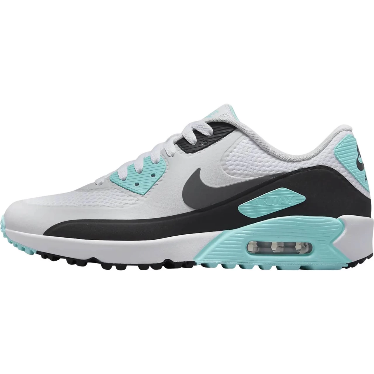 Nike Golf Golfschuhe Air Max 90 G, Weiß/blau/grau 2 Nike Golf Golfschuhe Air Max 90 G, Weiß/blau/grau – Bild 2