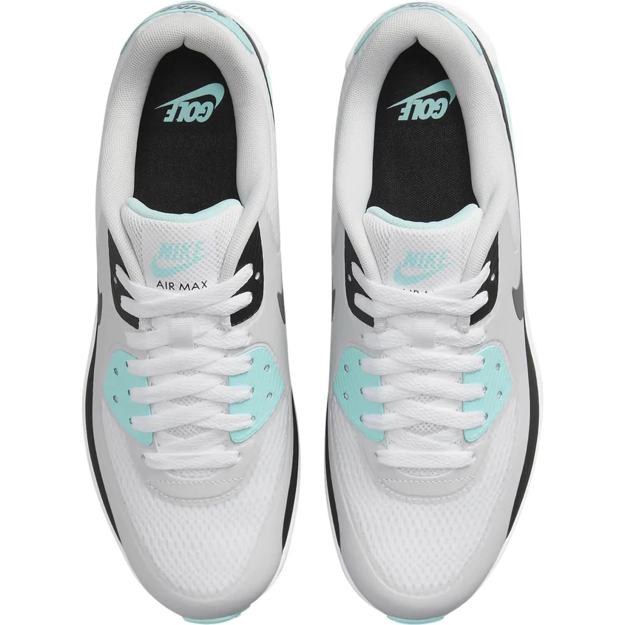 Nike Golf Golfschuhe Air Max 90 G, Weiß/blau/grau 4 Nike Golf Golfschuhe Air Max 90 G, Weiß/blau/grau – Bild 4