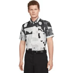 Nike Golf Polo Dri-FIT Tour Camo, Weiß/schwarz