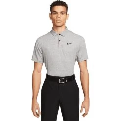 Nike Golf Polo Dri-FIT Tour Heather, Grau/silber
