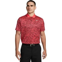 Nike Golf Polo Dri-FIT Victory Micro, Rot/schwarz