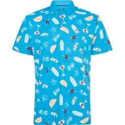 Original Penguin Polo Cocktail Print, Blau/gemustert