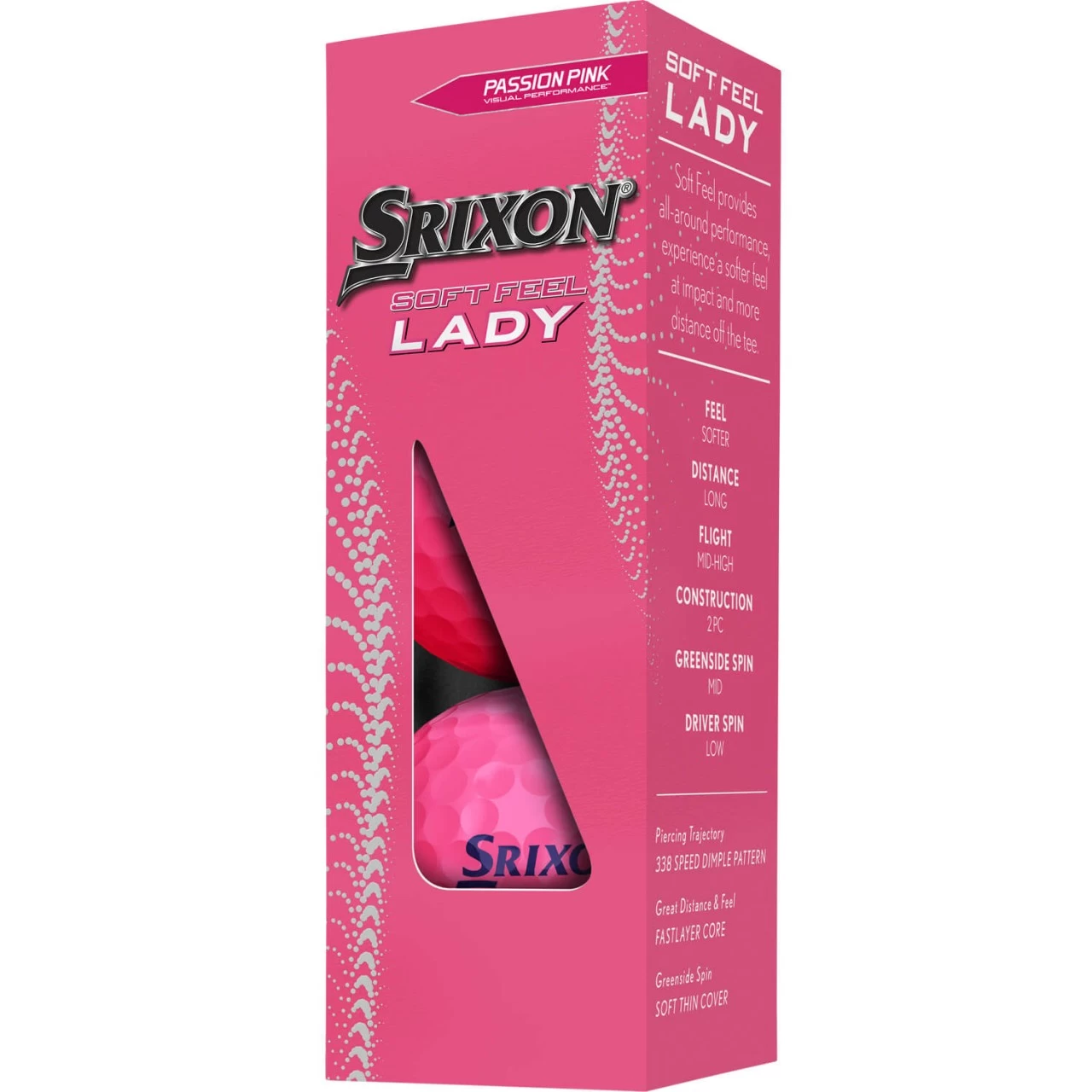 Srixon Soft Feel Lady Golfbälle - 12er Pack, Pink 2 Srixon Soft Feel Lady Golfbälle - 12er Pack, Pink – Bild 2