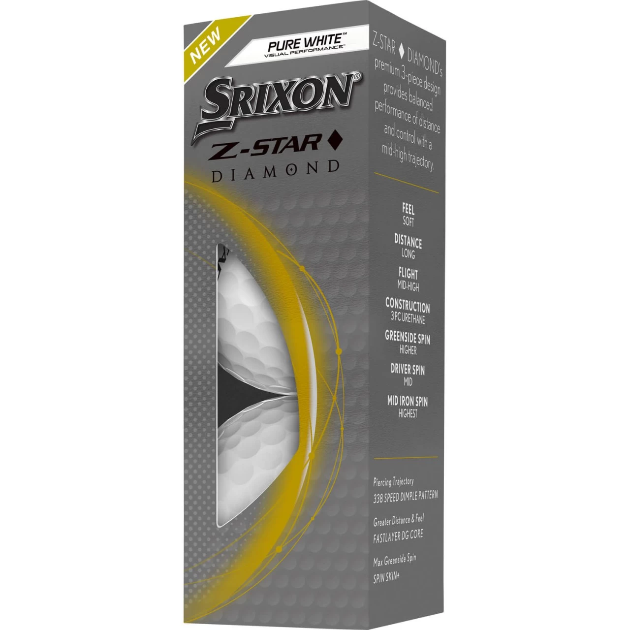 Srixon Z-Star Diamond Golfbälle - 12er Pack, Weiß 2 Srixon Z-Star Diamond Golfbälle - 12er Pack, Weiß – Bild 2