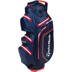 TaylorMade Cartbag Storm Dry Waterproof, Navy/rot