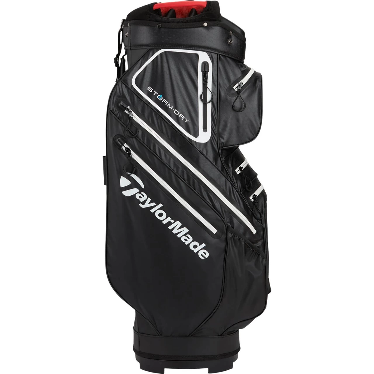 TaylorMade Cartbag Storm Dry Waterproof, Schwarz/weiß/rot 2 TaylorMade Cartbag Storm Dry Waterproof, Schwarz/weiß/rot – Bild 2