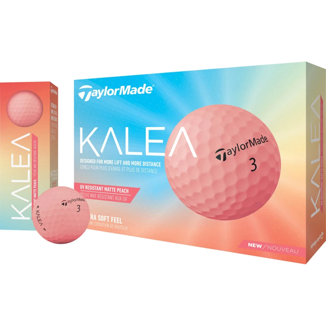 TaylorMade Kalea Golfbälle - 12er Pack, Aprikot 3 TaylorMade Kalea Golfbälle - 12er Pack, Aprikot – Bild 3