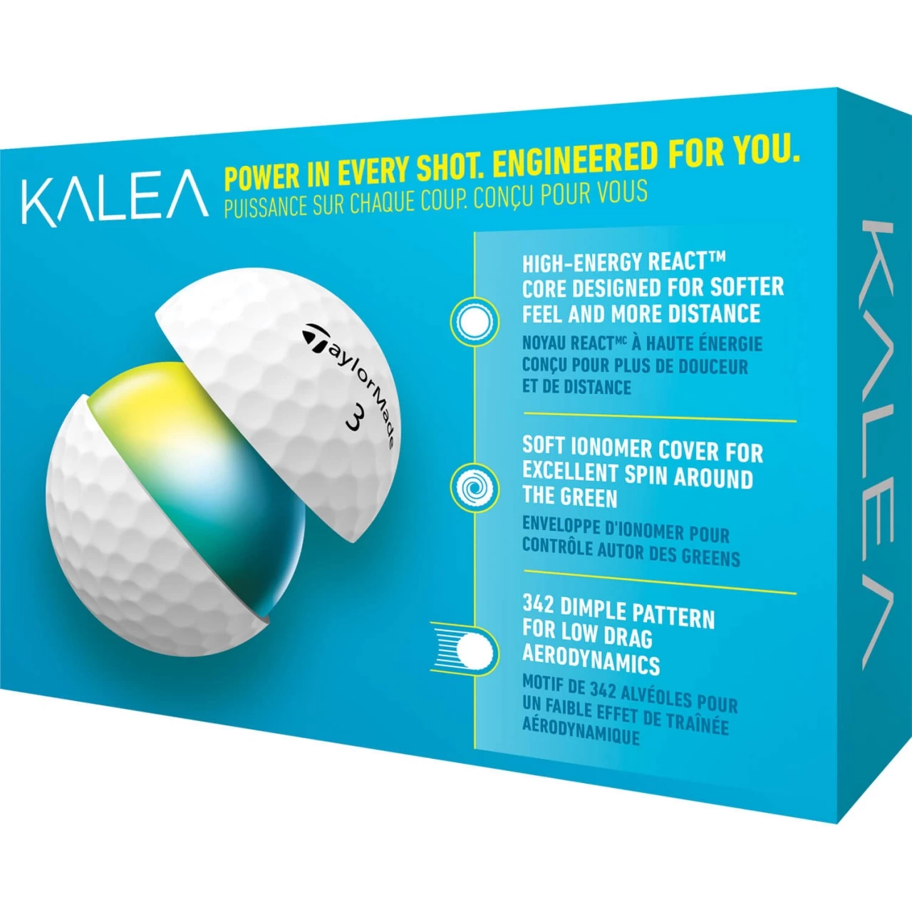 TaylorMade Kalea Golfbälle - 12er Pack, Weiß 2 TaylorMade Kalea Golfbälle - 12er Pack, Weiß – Bild 2