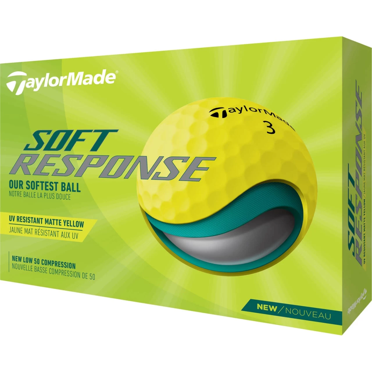 TaylorMade Soft Response Golfbälle - 12er Pack, Gelb 1 TaylorMade Soft Response Golfbälle - 12er Pack, Gelb