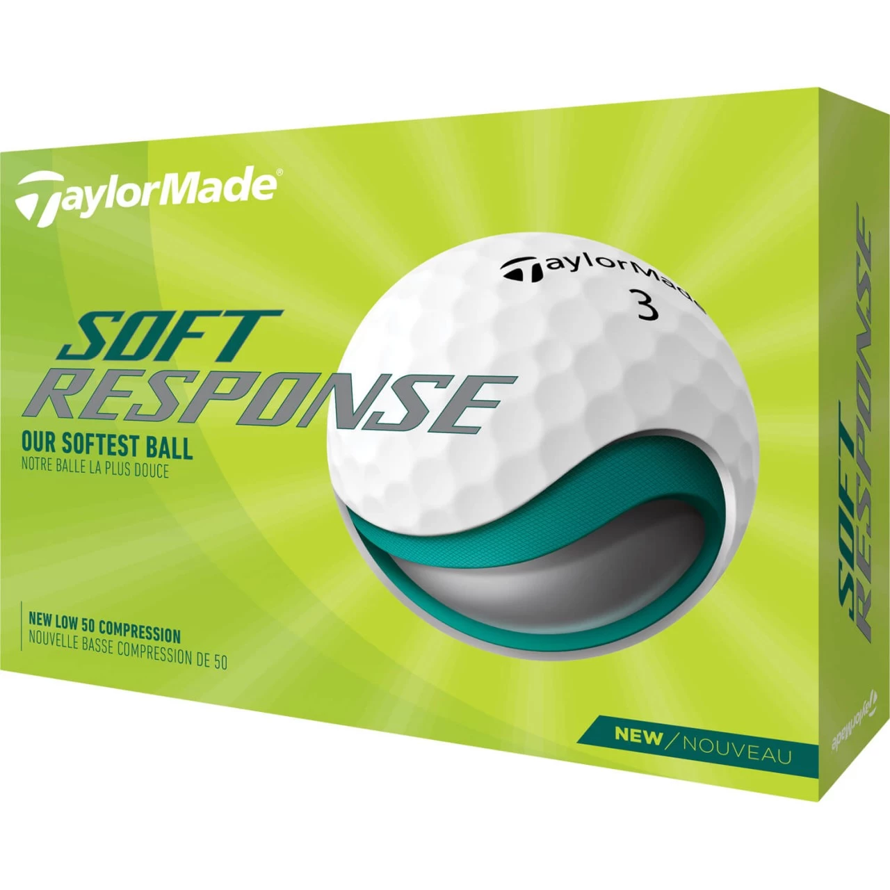 TaylorMade Soft Response Golfbälle - 12er Pack, Weiß 1 TaylorMade Soft Response Golfbälle - 12er Pack, Weiß
