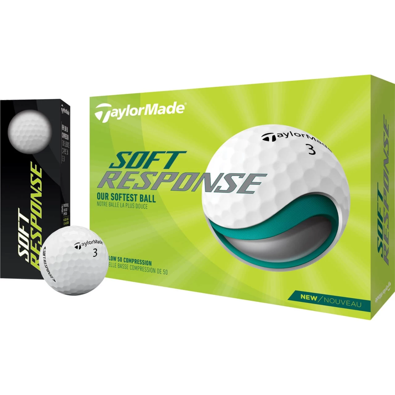 TaylorMade Soft Response Golfbälle - 12er Pack, Weiß 3 TaylorMade Soft Response Golfbälle - 12er Pack, Weiß – Bild 3