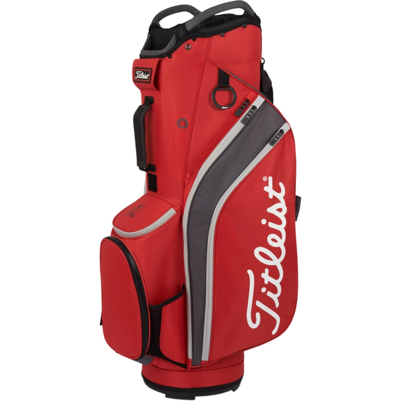 Titleist Cart 14 Cartbag 2022, Rot/grau 1 Titleist Cart 14 Cartbag 2022, Rot/grau
