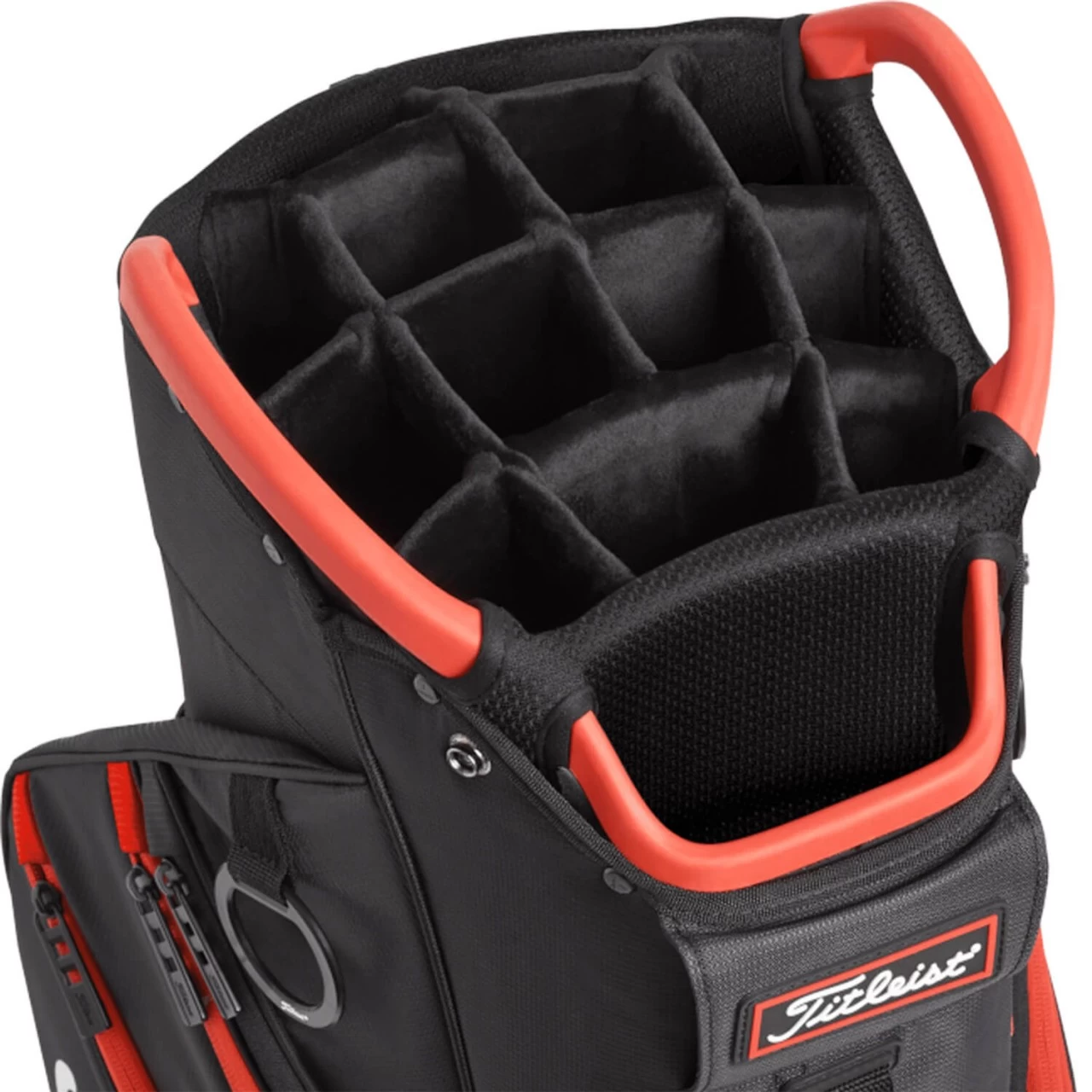 Titleist Cart 14 Cartbag, Schwarz/rot 3 Titleist Cart 14 Cartbag, Schwarz/rot – Bild 3