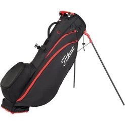 Titleist Players 4 Carbon Standbag, Schwarz/rot