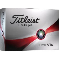 Professioneller Golfshop 9 Titleist Pro V1x 2023 Golfbälle - 12er Pack, Weiß